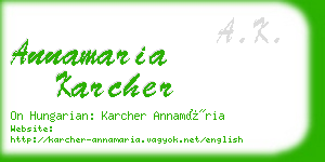 annamaria karcher business card